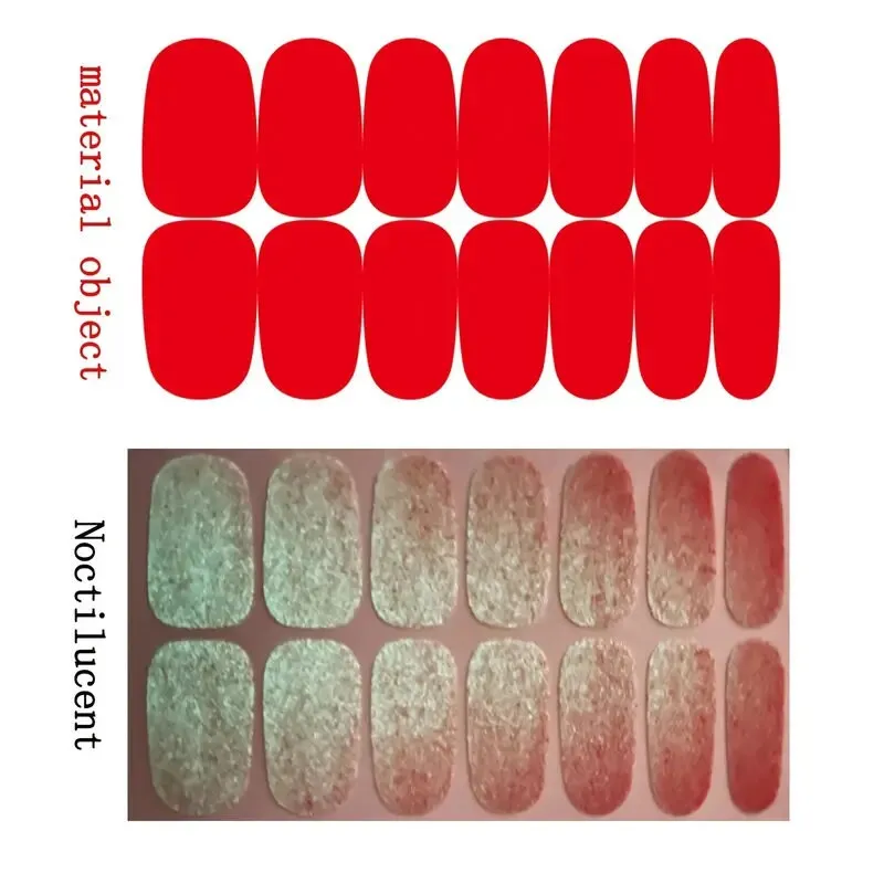 12 Sheets Glow In The Dark Full Wrap Nail Polish Strips Stickers | Luminous Fluorescent Bright Color Nail Decal Strips | Self-Adhesive Nail