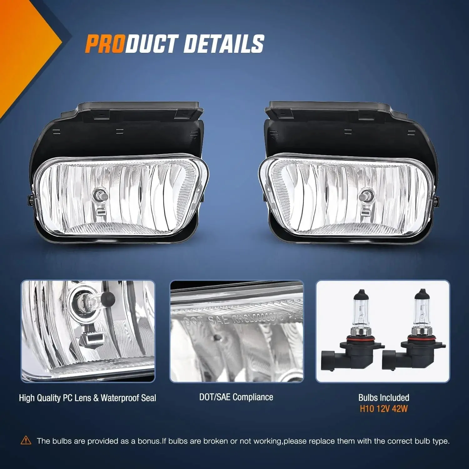 2002-2007 Chevy Silverado 1500 2500 3500 2002-2006 Avalanche Fog Light Assembly
