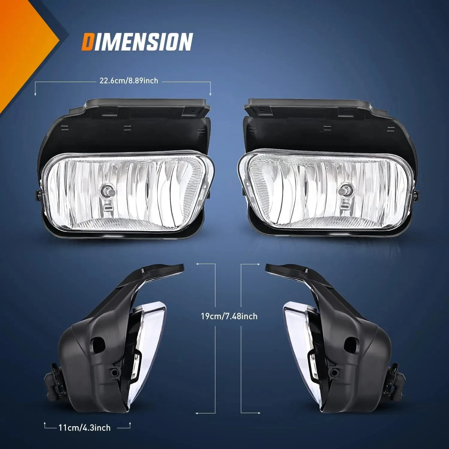 2002-2007 Chevy Silverado 1500 2500 3500 2002-2006 Avalanche Fog Light Assembly