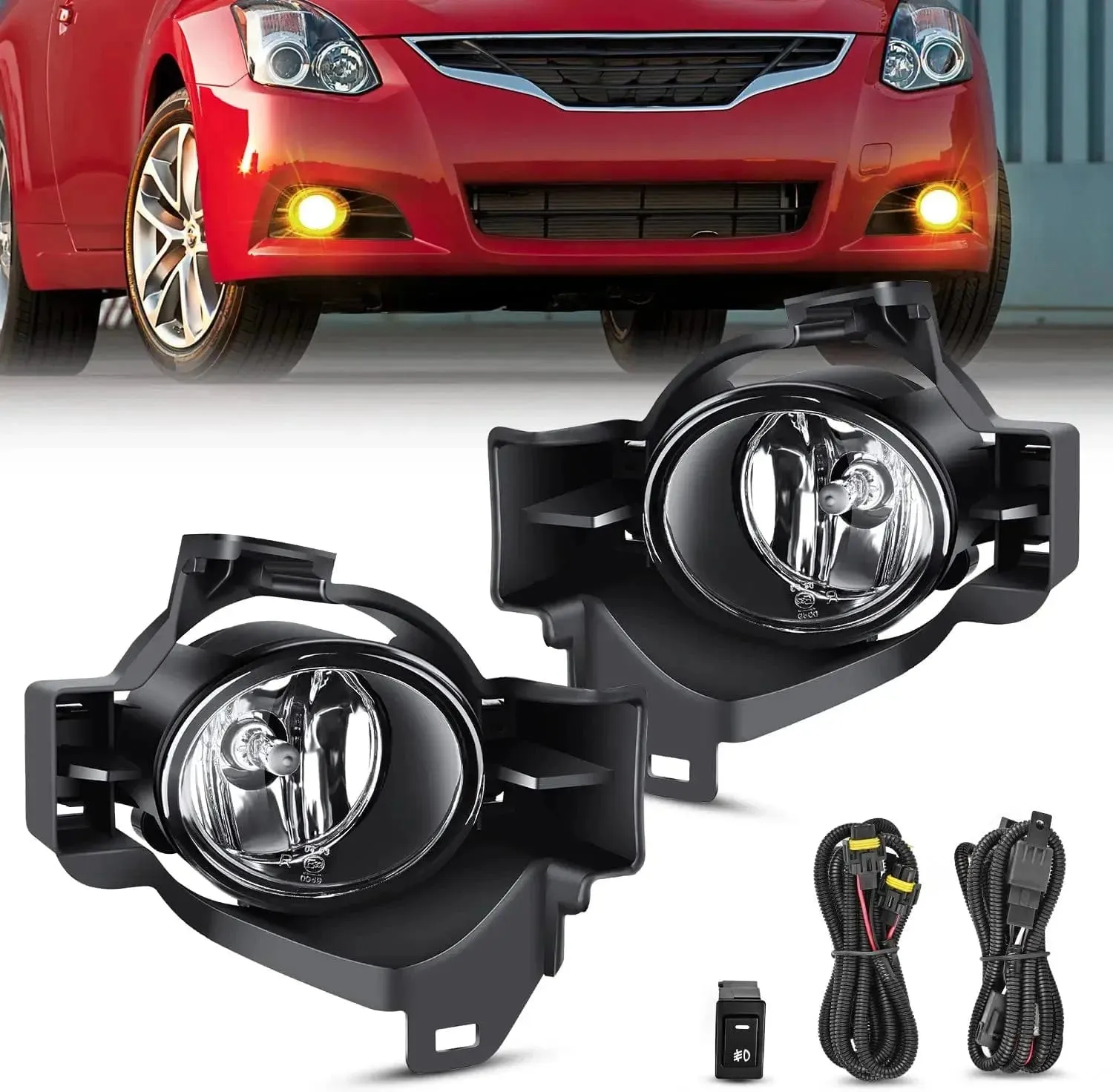 2010-2012 Nissan Altima Fog Light Assembly Clear Lens