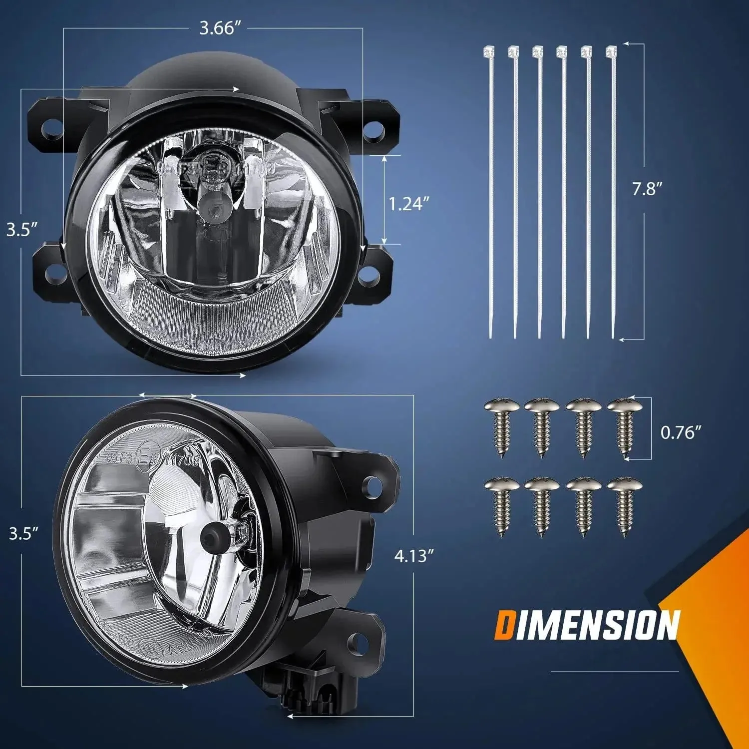 2013-2015 Honda Accord Civic 2016-2018 Pilot 2014-2017 Compass 2013-2015 Crosstour CRV Chrysler 2017-2018 JEEP Cherokee 2010-2018 RDX TSX TL ILX Fog Lights Assembly