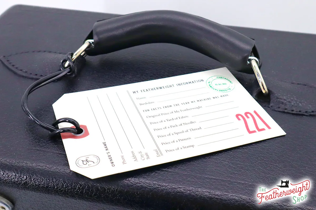 221 Luggage & I.D. Tag for Singer Featherweight