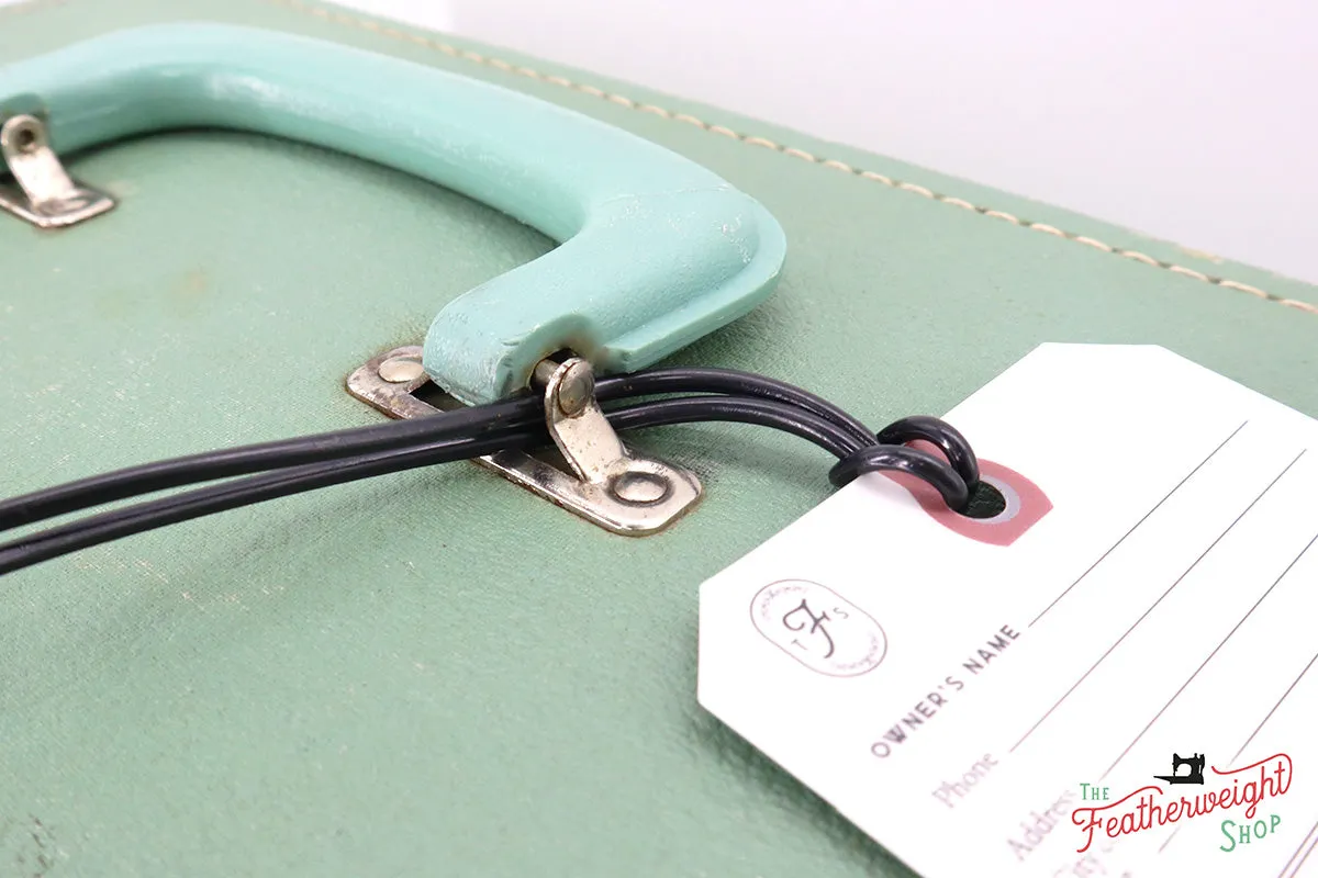 221K7 (WHITE) Luggage & I.D. Tag for Singer Featherweight