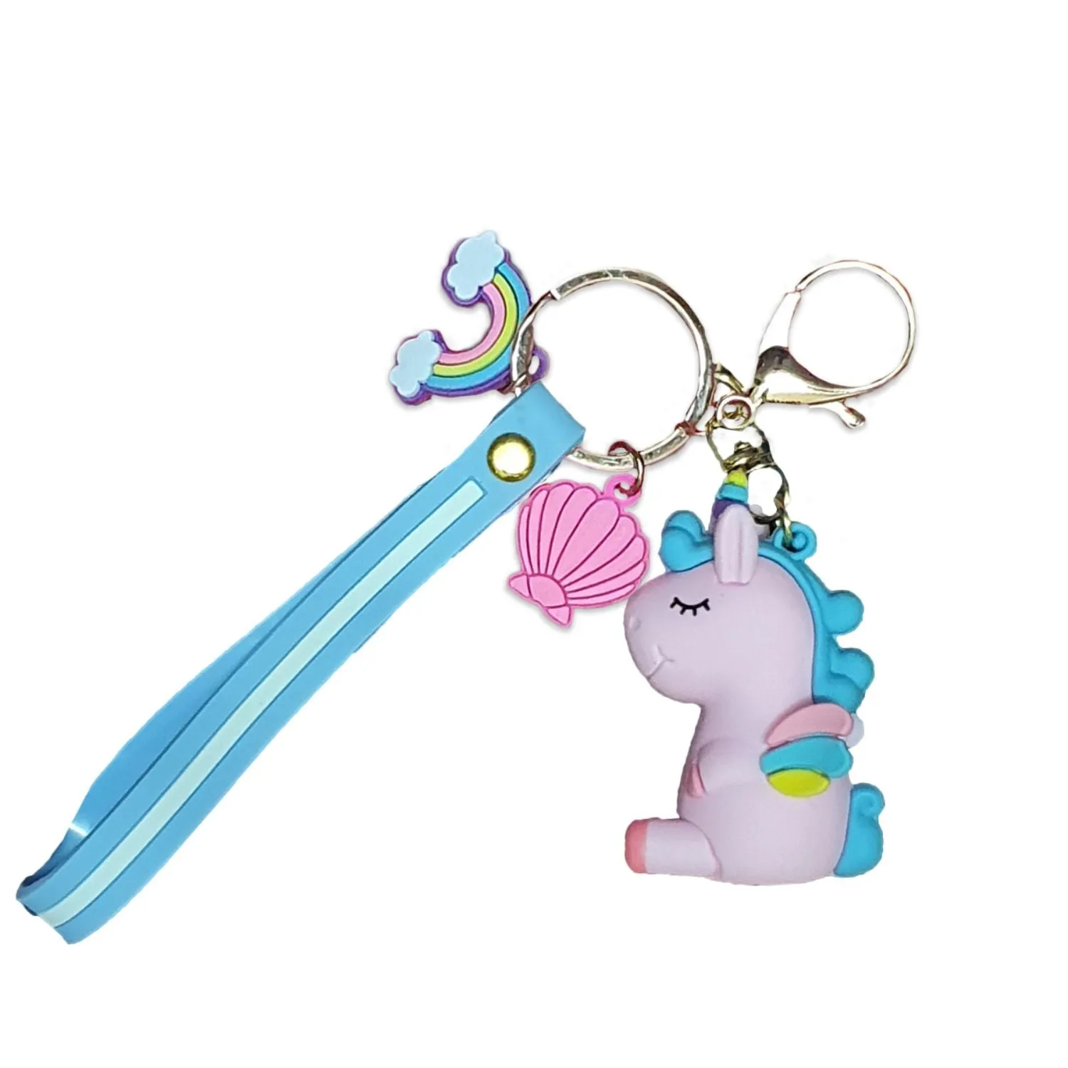 4 Charms Keychain - Unicorn