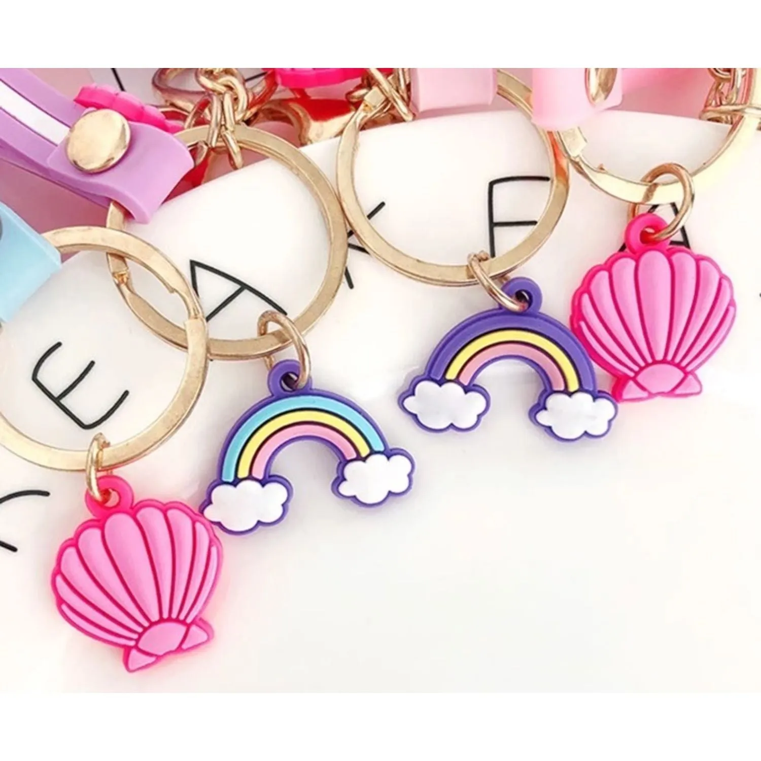 4 Charms Keychain - Unicorn