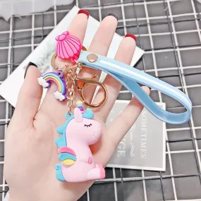 4 Charms Keychain - Unicorn