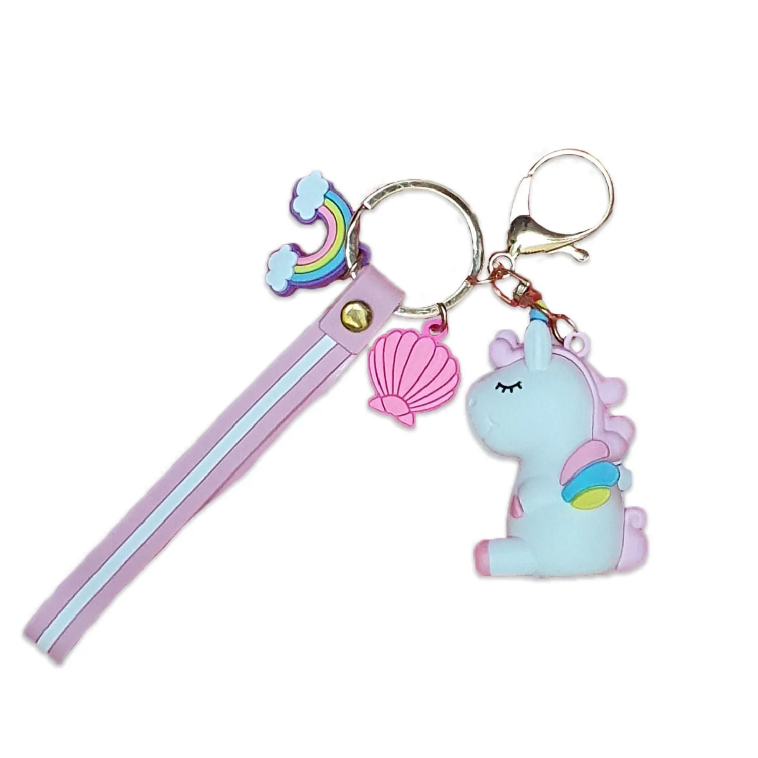 4 Charms Keychain - Unicorn