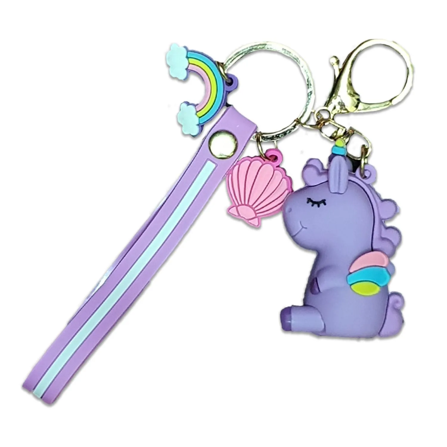 4 Charms Keychain - Unicorn