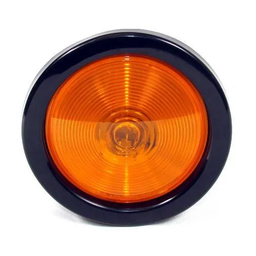 4" Amber Round Tail/Turn Incandescent Light With Amber Lens | F235162