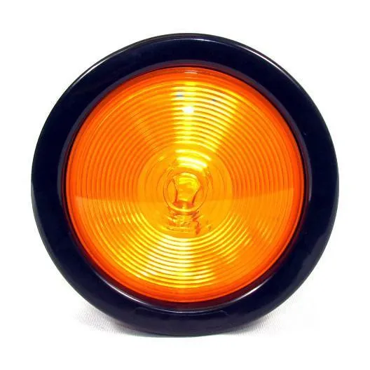 4" Amber Round Tail/Turn Incandescent Light With Amber Lens | F235162