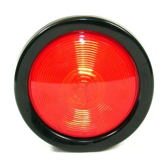4" Red Round Tail/Stop/Turn Incandescent Light With Red Lens | F235152