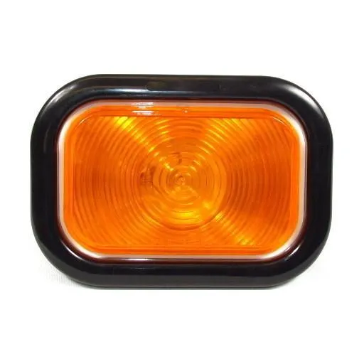 5.3" x  3.4" Amber Rectangular Tail/Turn Incandescent Light With Amber Lens - Sealed | F235215