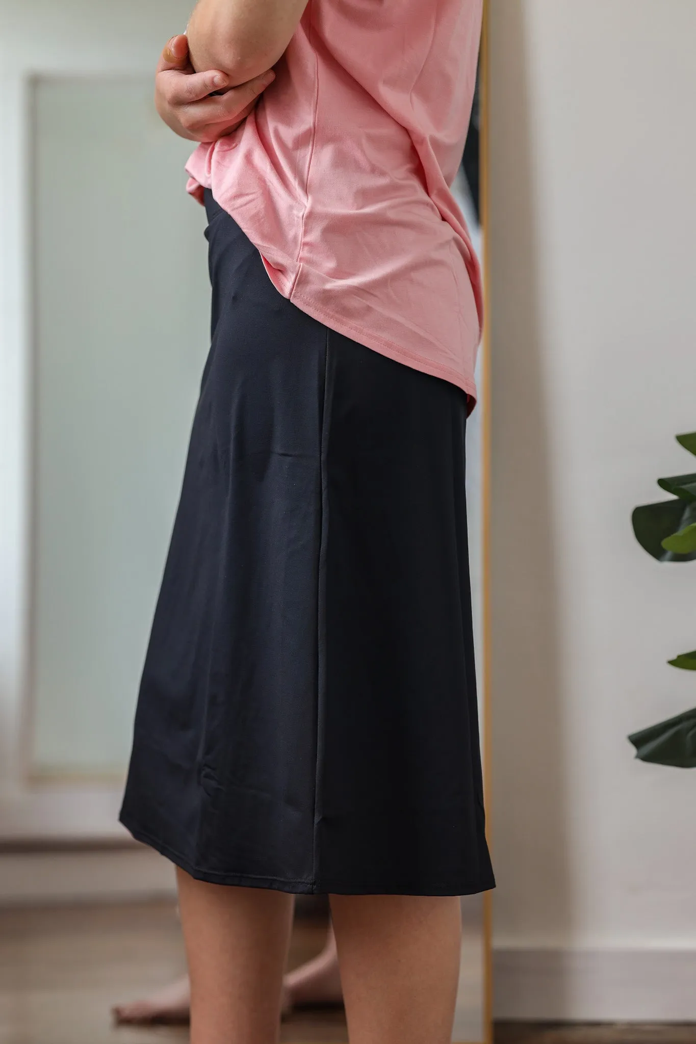 Ada Faye WW Swim/Athletic Skirt - Black