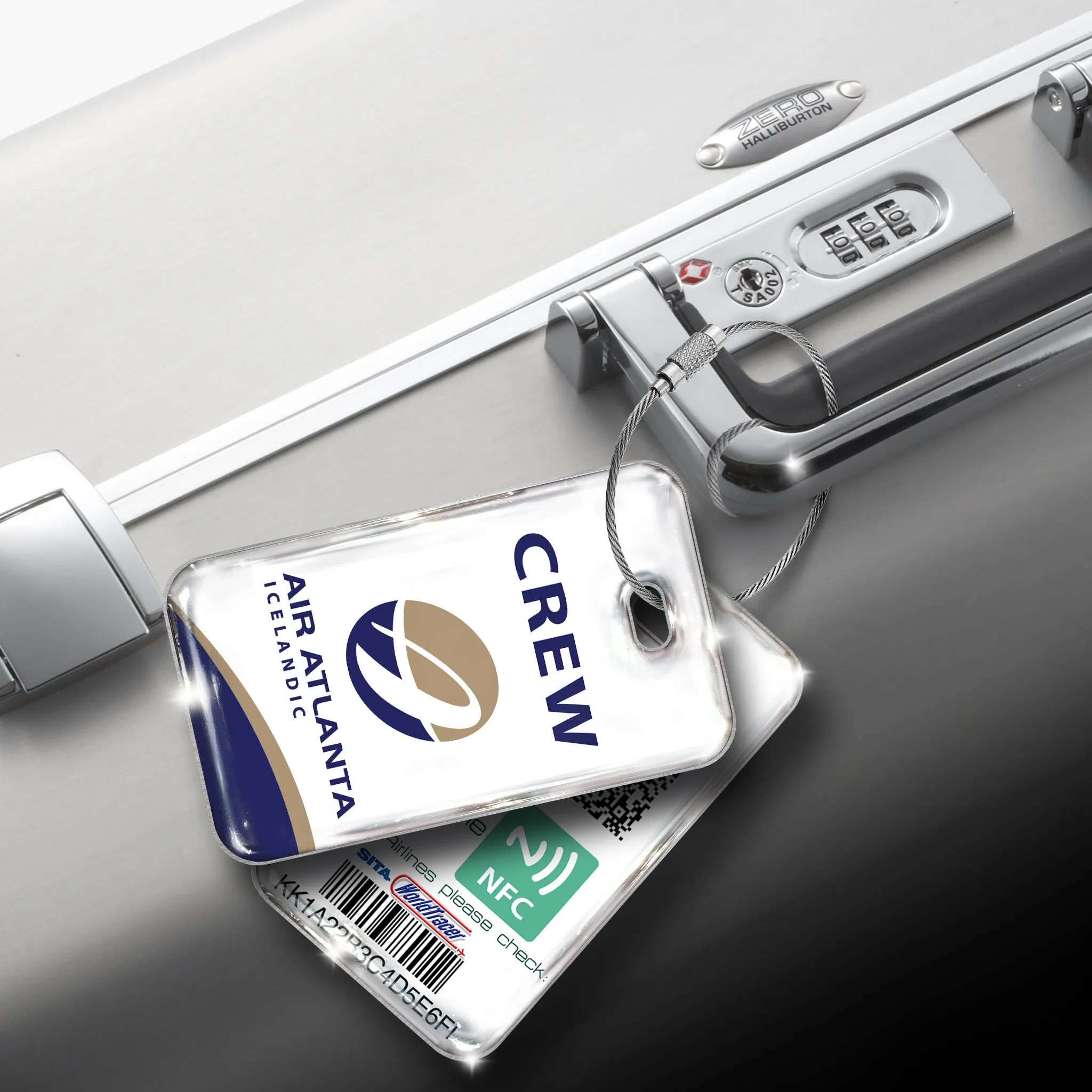 Air Atlanta Logo White Luggage Tag