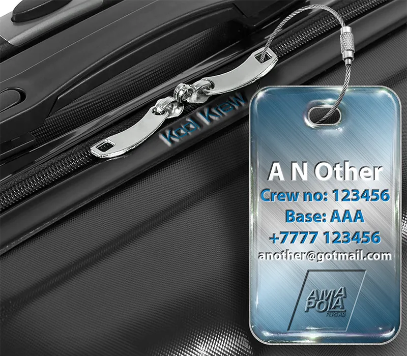 Amapola Airlines Logo Crew Luggage TAG