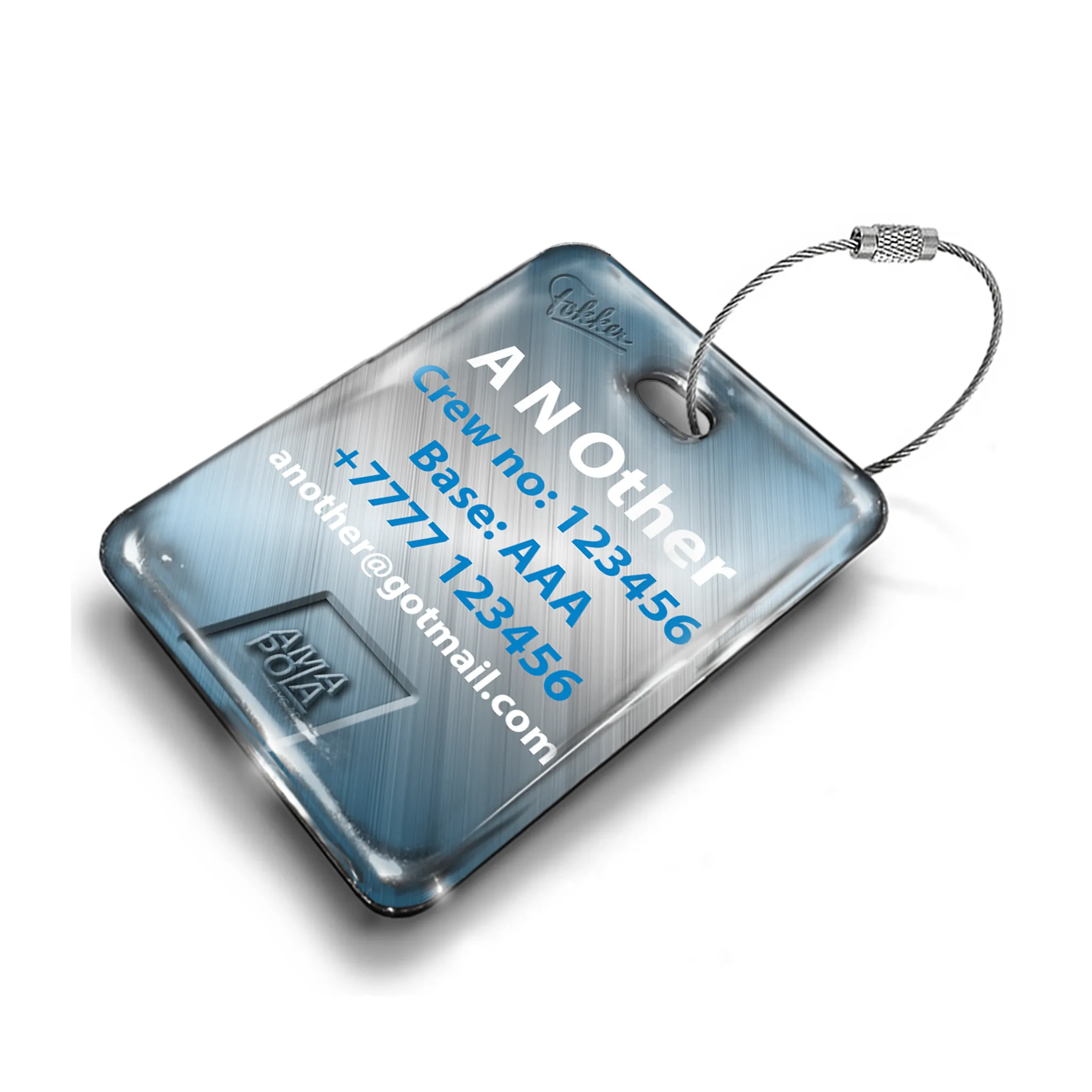 Amapola Airlines Logo Crew Luggage TAG