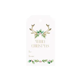 Antler Holly Luggage Gift Tags