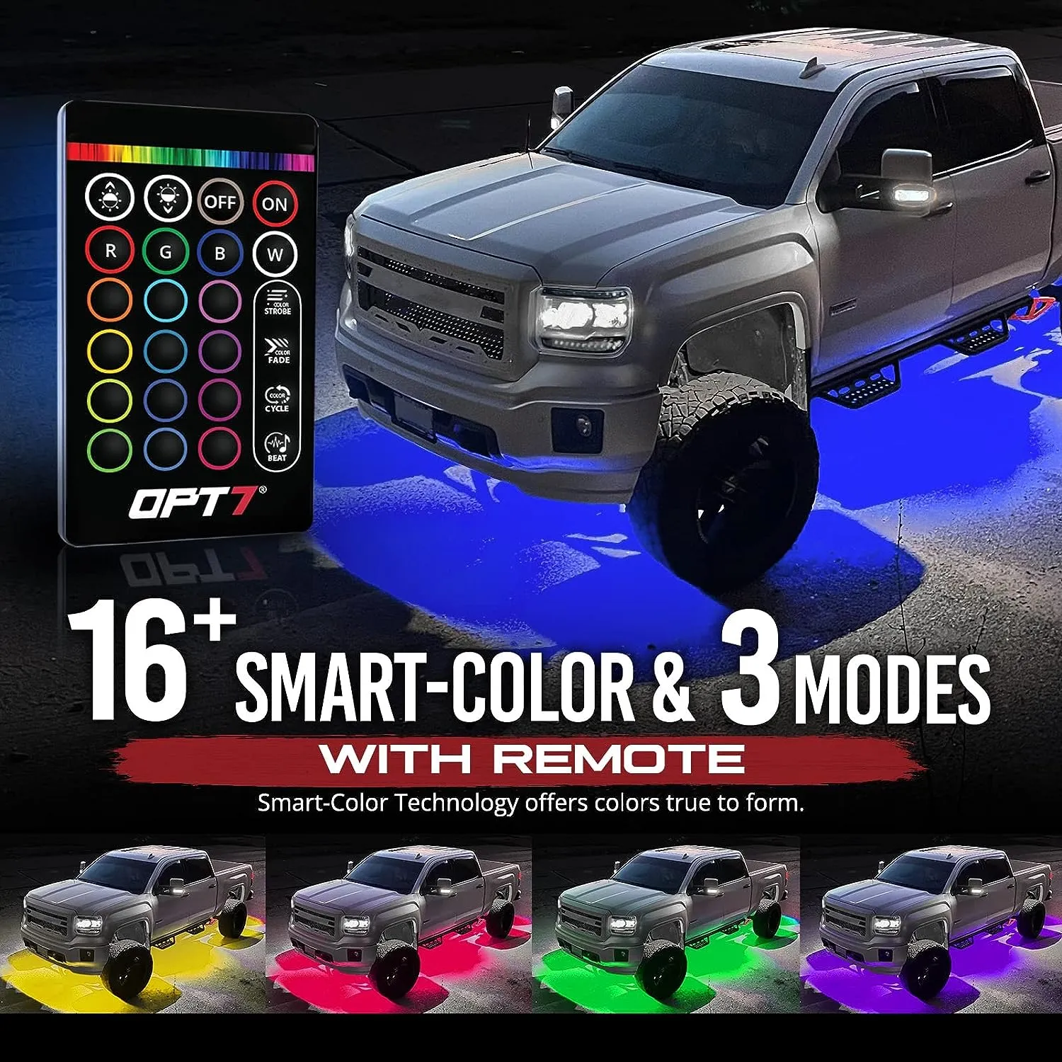 AURA LED Lighting Kit for Truck Bundle (Quantum LED Rocklight   Underglow LED Kit   Sidekick LED Kit ) - Remote Control