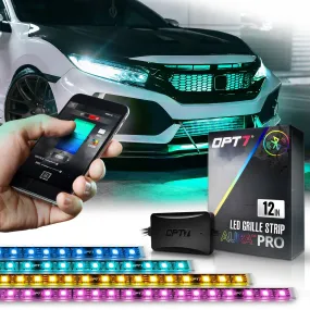 AURA PRO LED Grille Lighting Kit ( 4 x 12-Inch or 4 x 24-Inch) Bluetooth Enabled App - Full Color Spectrum