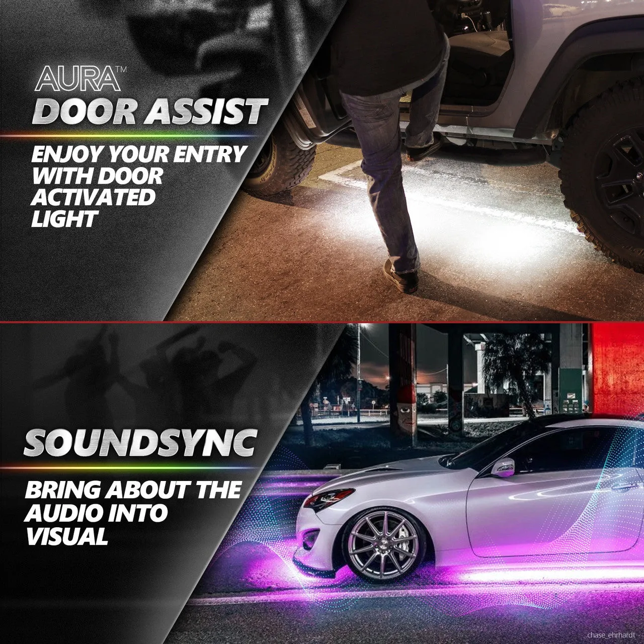AURA PRO LED Lighting Kit for Truck Bundle (Quantum LED Rocklight   Underglow LED Kit   Sidekick LED Kit ) - Bluetooth Enabled APP