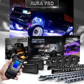 AURA PRO LED Lighting Kit for Truck Bundle (Quantum LED Rocklight   Underglow LED Kit   Sidekick LED Kit ) - Bluetooth Enabled APP