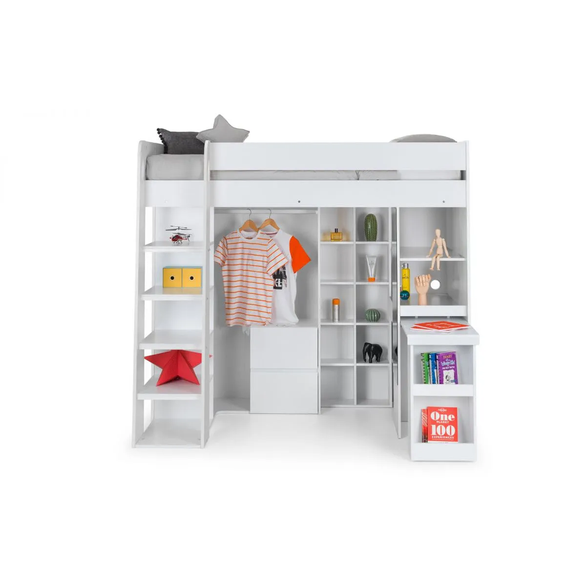 Aurora High Sleeper Bed - White