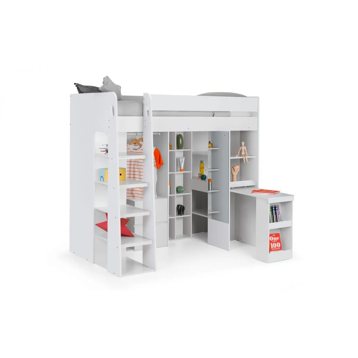 Aurora High Sleeper Bed - White