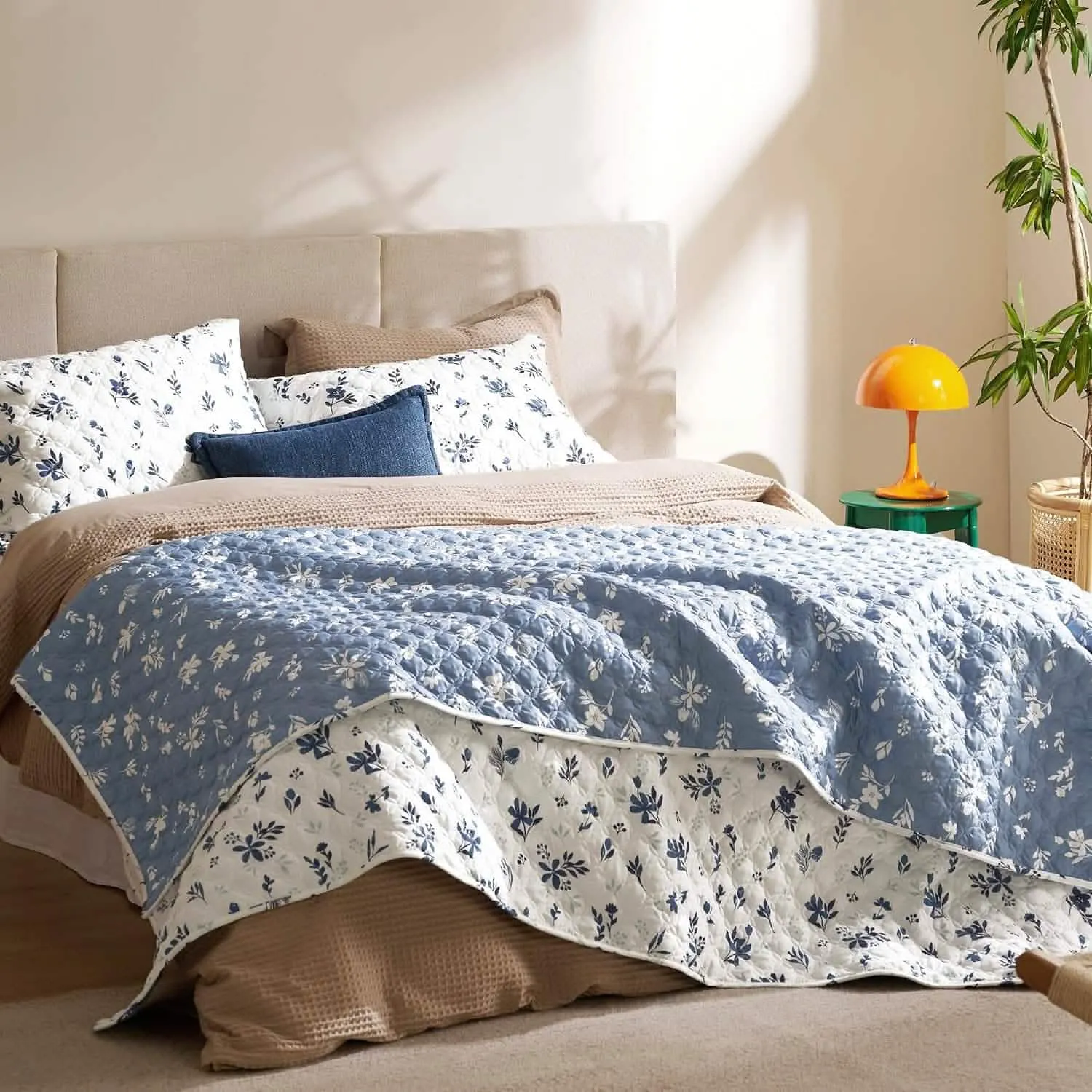 Bedsure Botanical Quilt Set