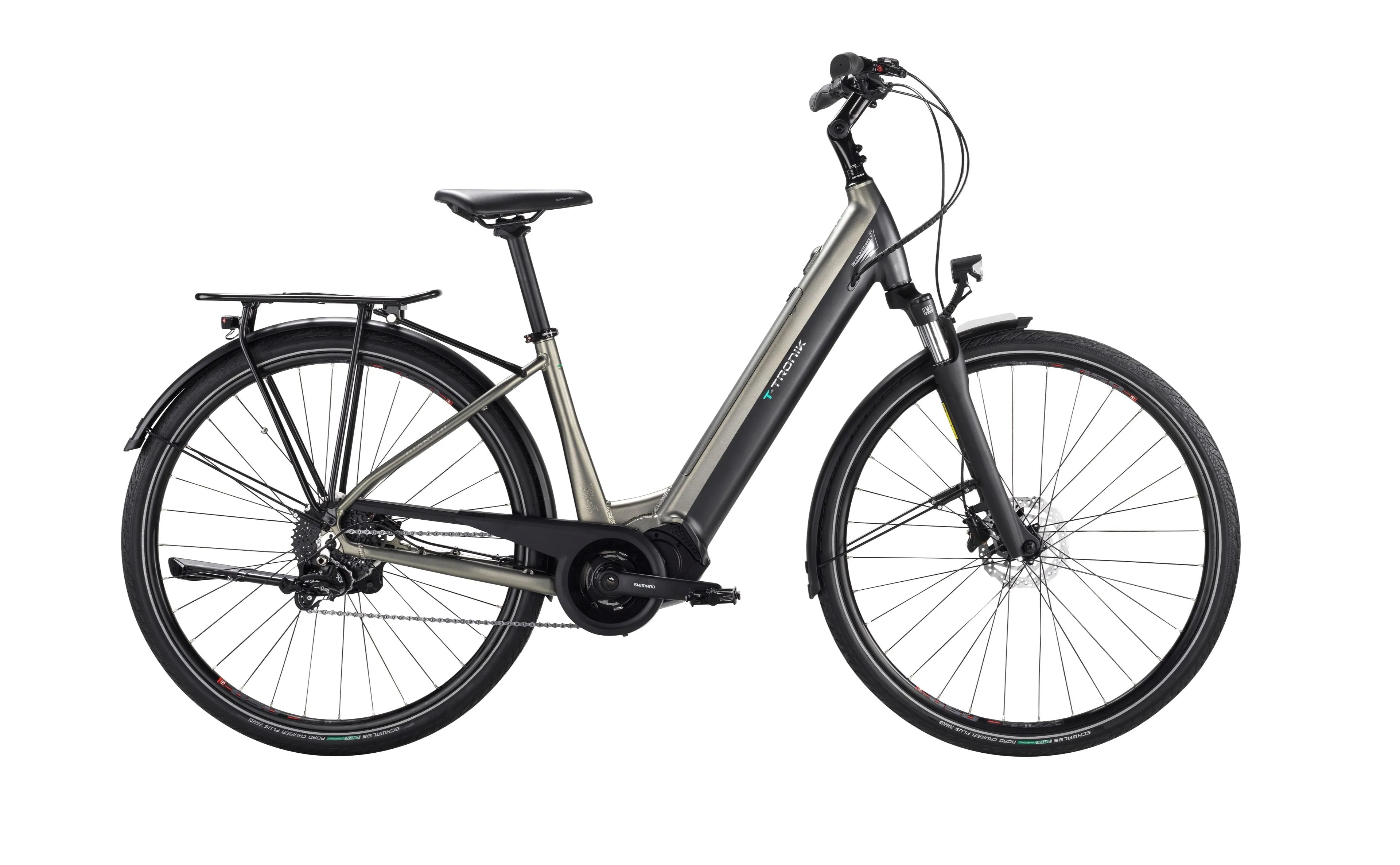 Bianchi T-Tronik C-Type Ebike - 9 Spd 417wh - Iridescent Bronze-Dark Graphite