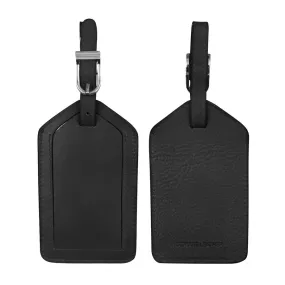 Black Leather Luggage Tag