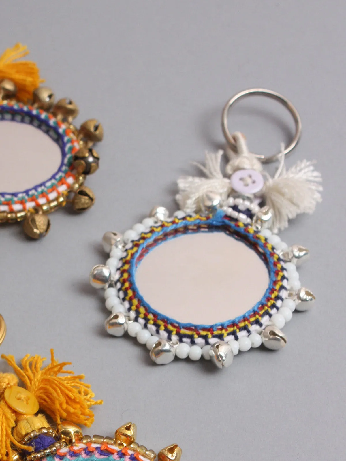Boho Mirror Keyrings, Large