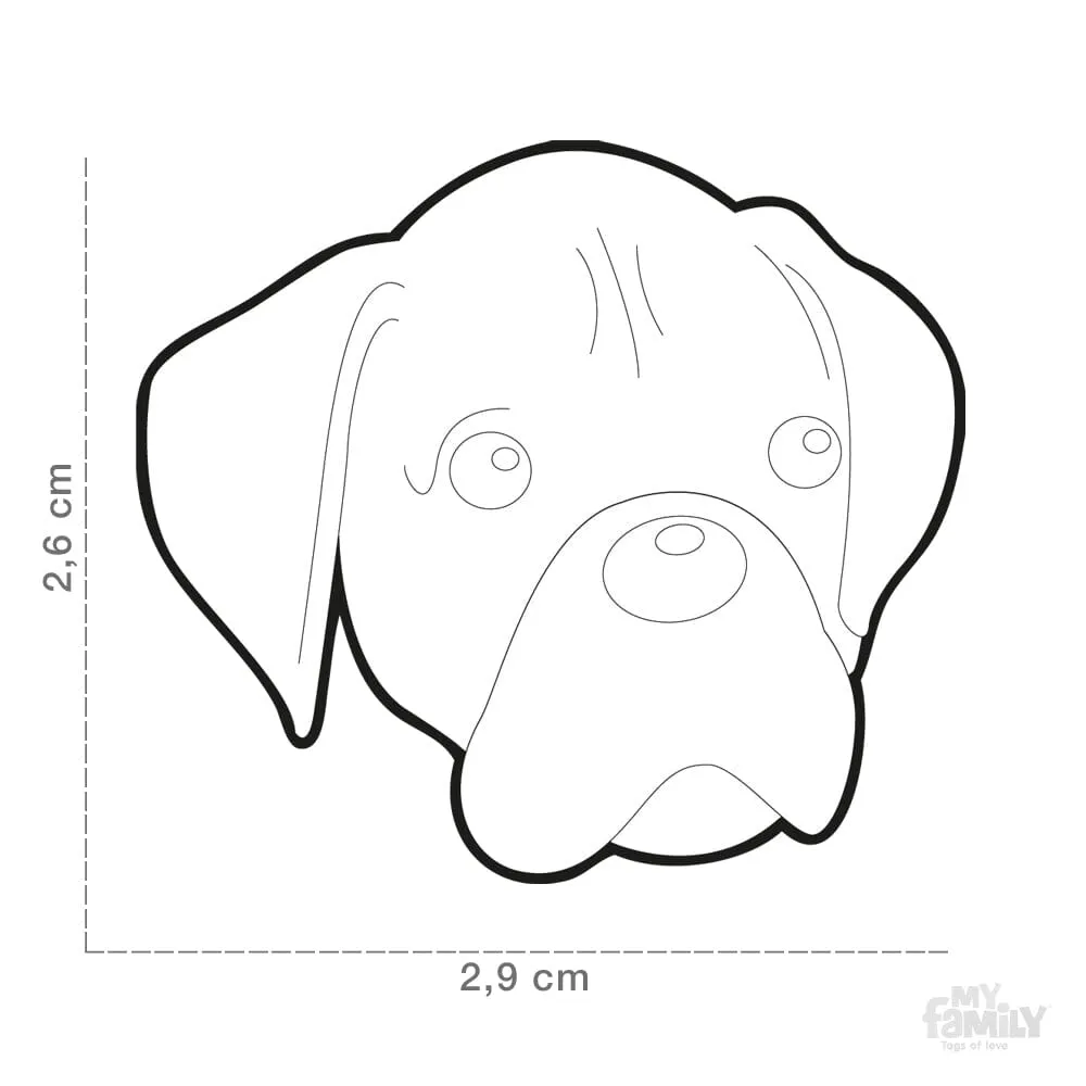 Boxer Dog Name Tag