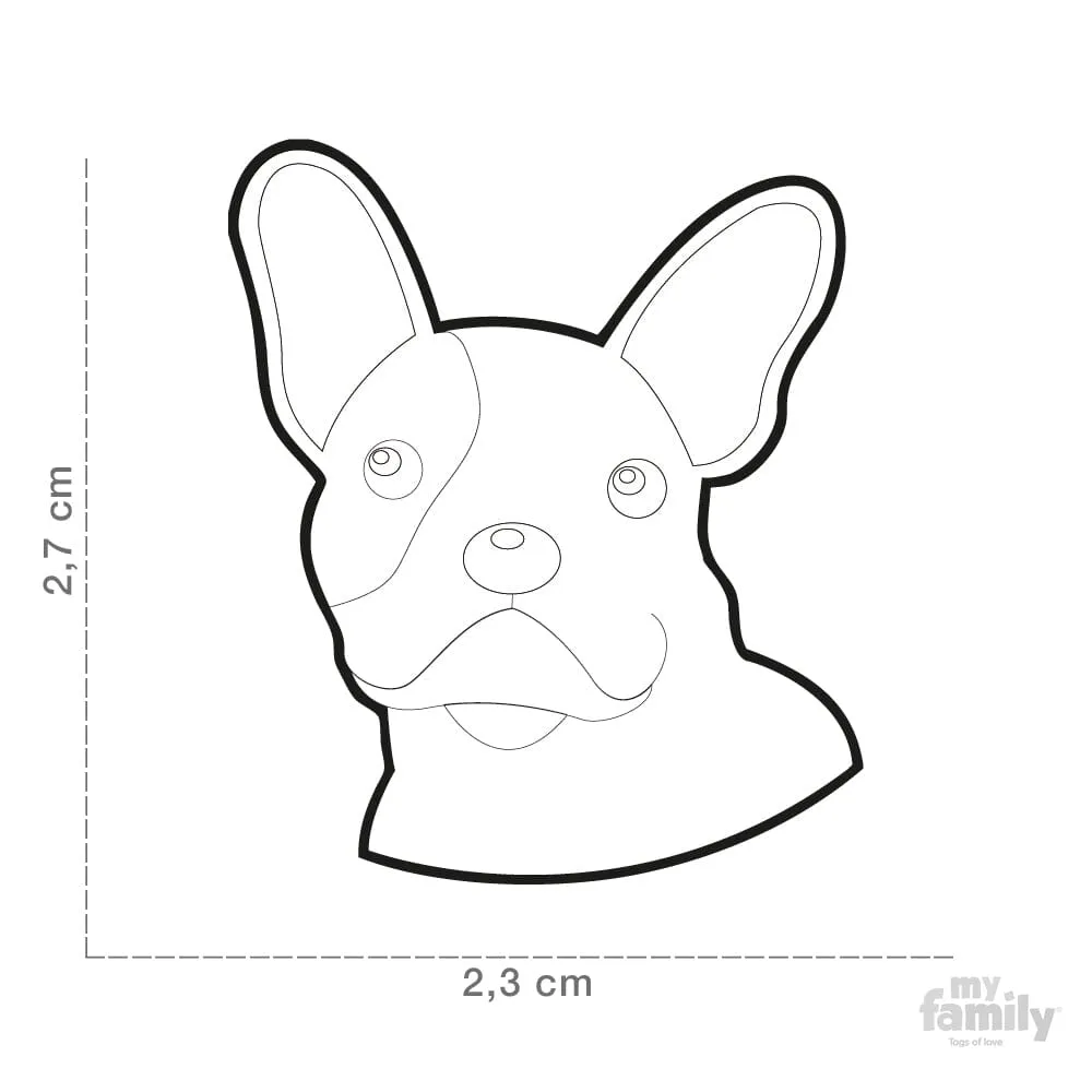 Bull Dog Name Tag