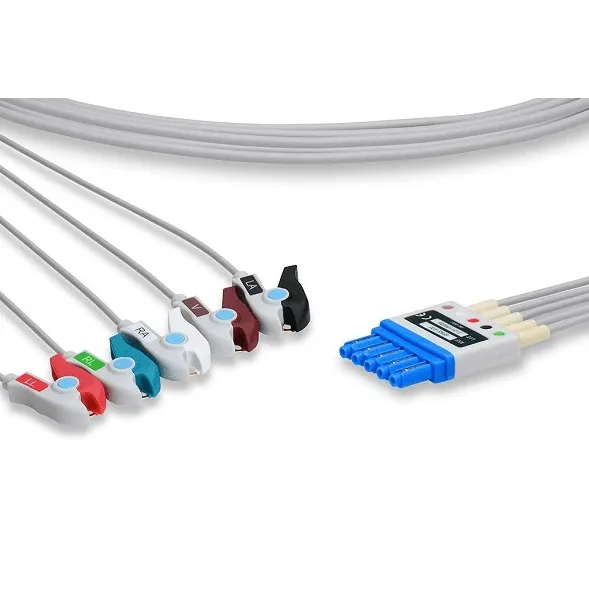 Cables & Sensors Philips Compatible ECG Leadwire, 5 Leads Pinch Grabber