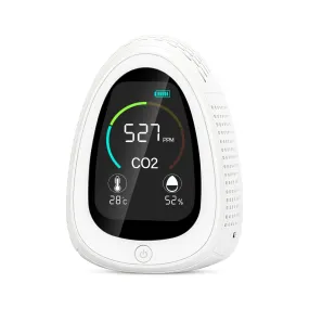 Carefor PT-01 Carbon Dioxide Detector with Temperature ,Humidity. Indoor Air Quality Monitor (White)