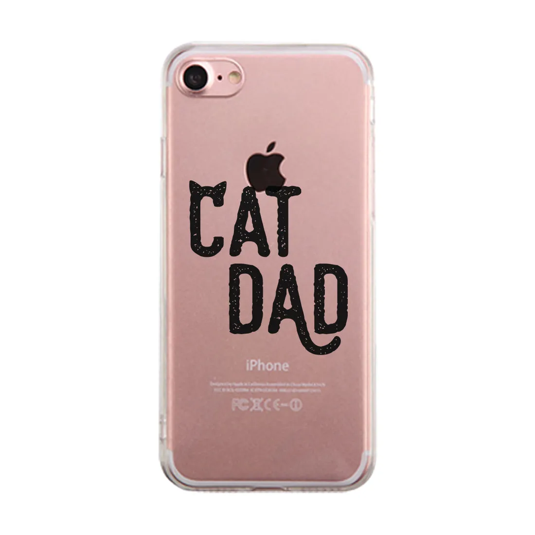 Cat Dad Clear Case Creative Positive Sweet Great For All Fathers