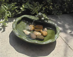 Ceramic Frog Solar Fountain