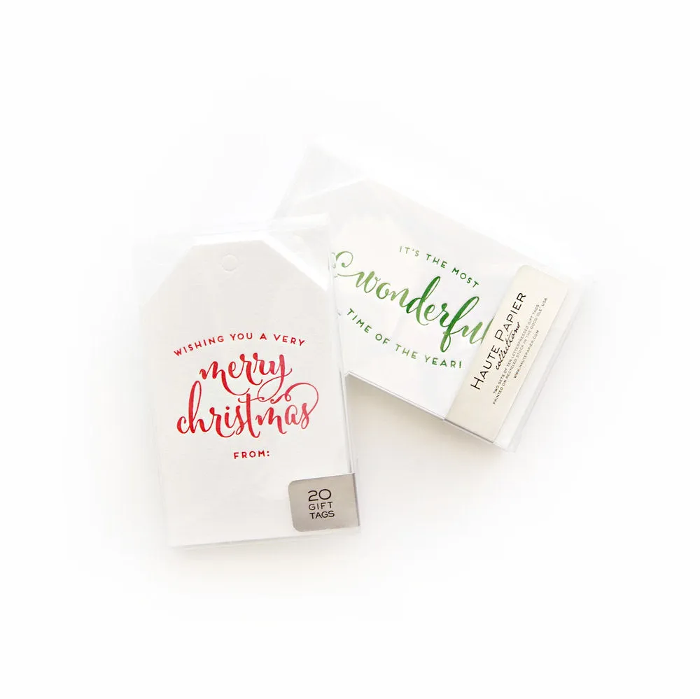 Christmas   Wonderful Time Gift Tags