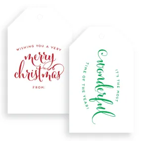 Christmas   Wonderful Time Gift Tags
