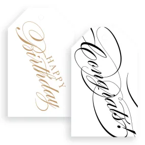 Congrats   Happy Birthday Gift Tags
