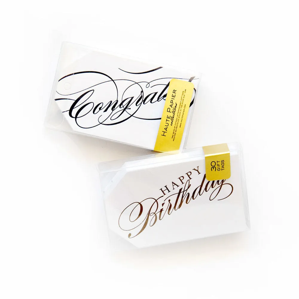 Congrats   Happy Birthday Gift Tags