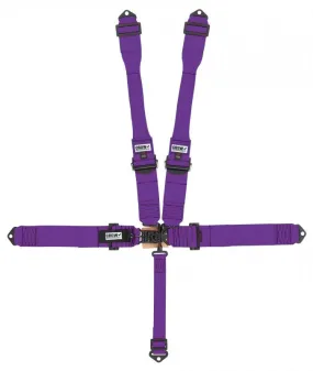 Crow 5-Way PRO Series 3" Latch & Link w/ Dog Bone Harness & Black Aluminum Pro Adjusters - Black Hardware - Purple