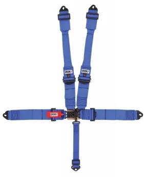 Crow 5-Way PRO Series 3" Latch & Link w/ Dog Bone Harness & Black Pro Aluminum Adjusters - Black Hardware - Blue