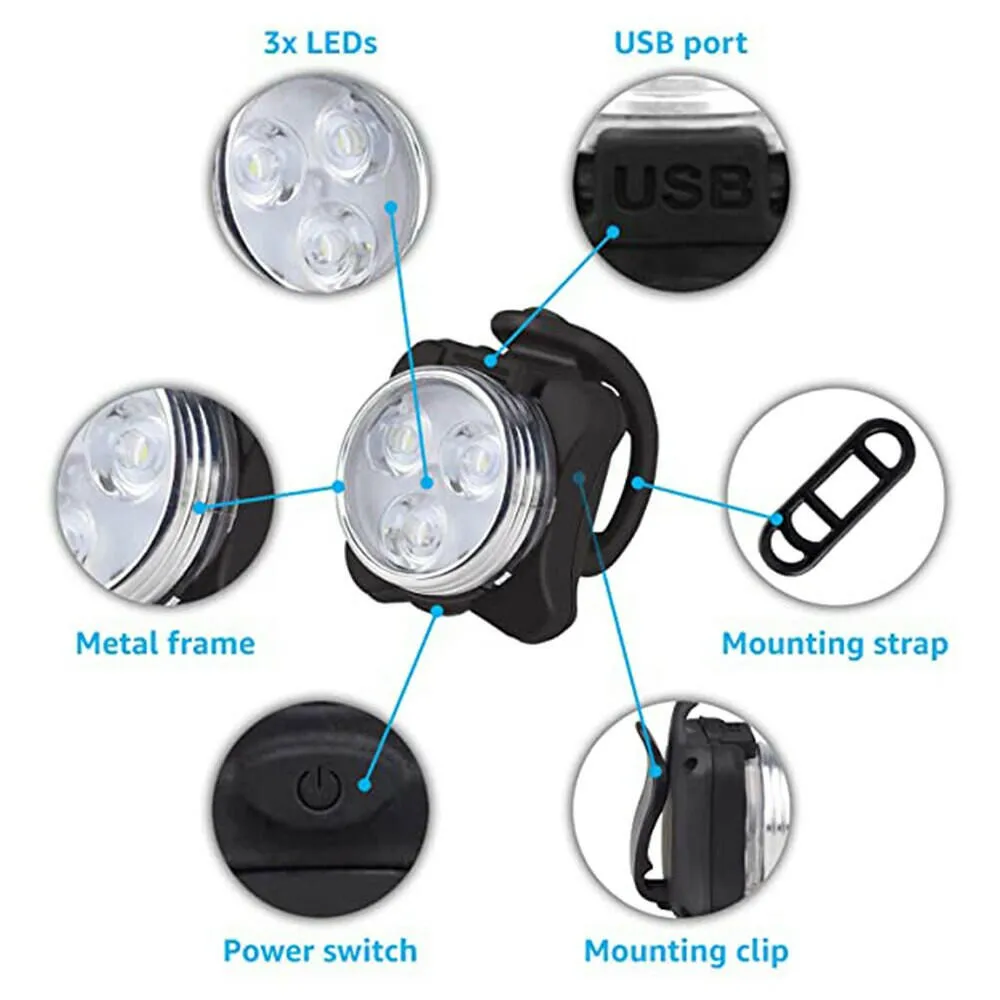Cycling Bike Taillight With USB Rechargeable Bicycle Tail Clip Light Lamp Bike Light Luz Bicicleta Bicycle Accessories
