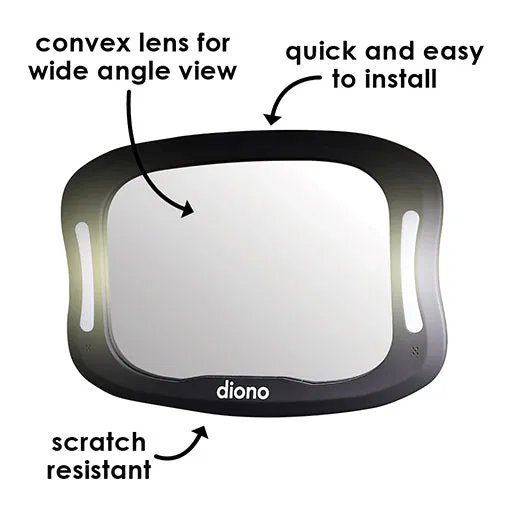Diono Easy View XXL Car Mirror with Dual LED Lights