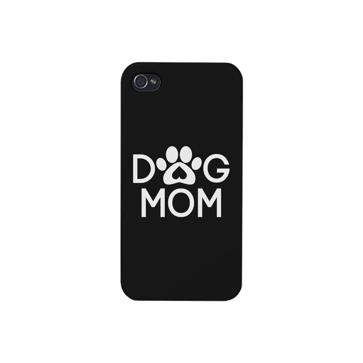 Dog Mom Black Phone Case Cute Graphic Rubber Coat For Dog Lovers
