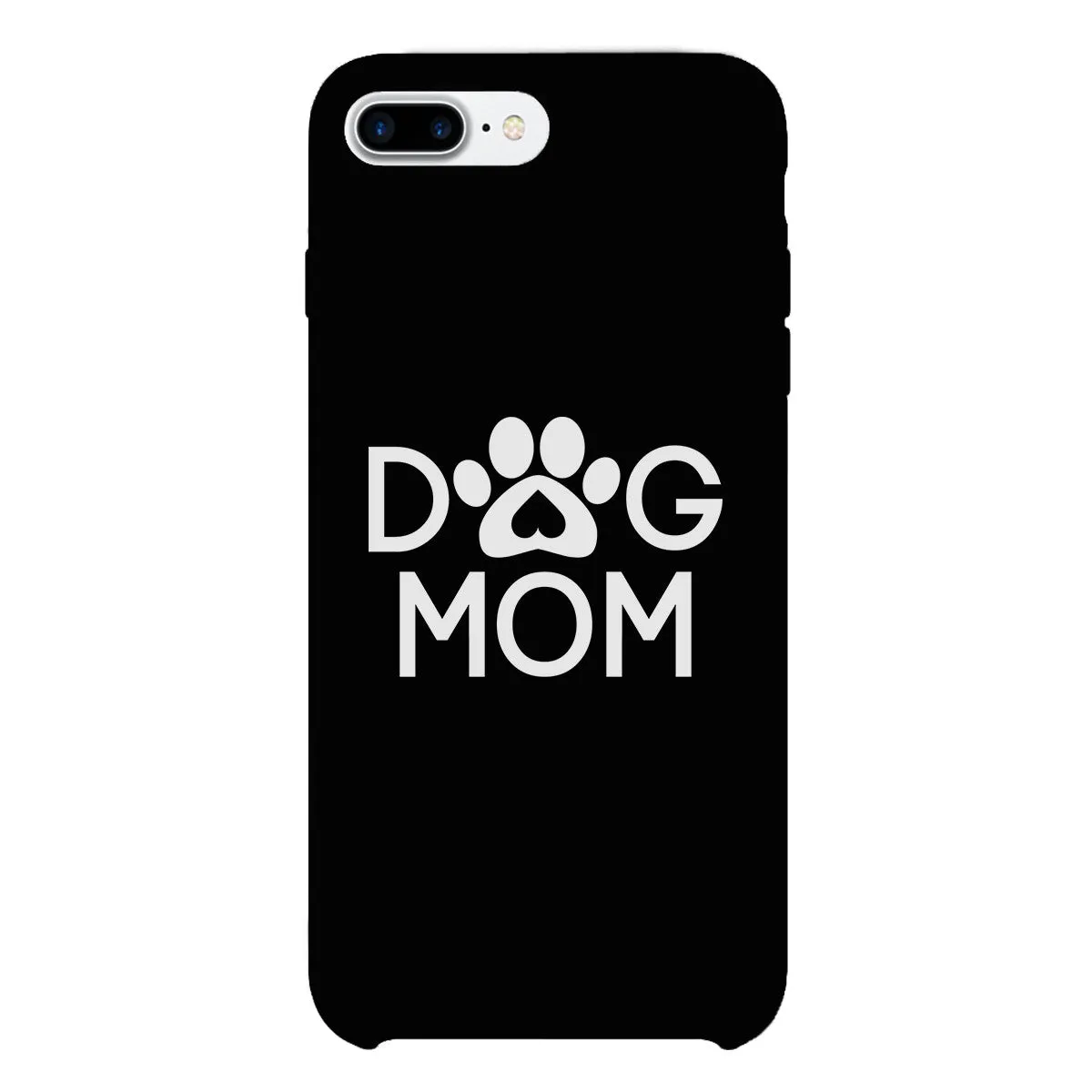 Dog Mom Black Phone Case Cute Graphic Rubber Coat For Dog Lovers