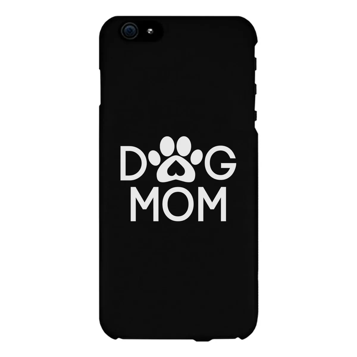 Dog Mom Black Phone Case Cute Graphic Rubber Coat For Dog Lovers