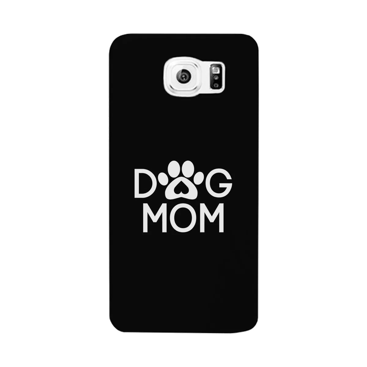 Dog Mom Black Phone Case Cute Graphic Rubber Coat For Dog Lovers