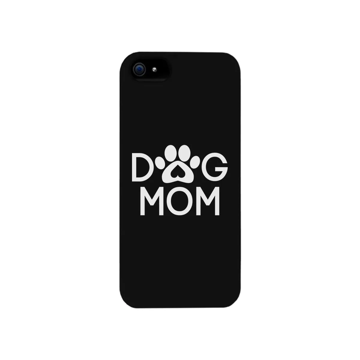 Dog Mom Black Phone Case Cute Graphic Rubber Coat For Dog Lovers